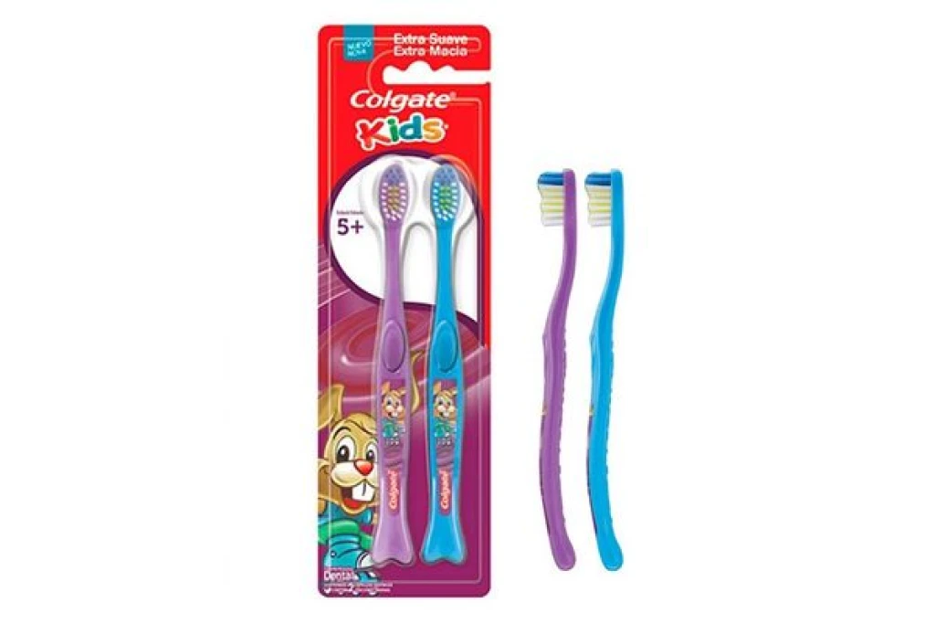 colgate kids 5 cepillo x 2 colgate kids 5 cepillo x 2 Colgate Cepillo Kids Extra Suave +5 X2 - Imagen 1