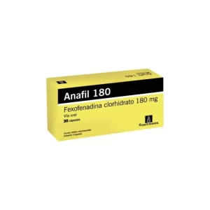 ANAFIL 180 MG. 30 CAPSULAS