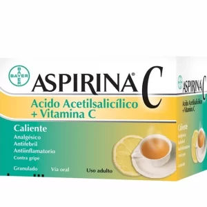 Aspirina C Caliente Analgésico y Antifebril con Aspirina + Vitamina C x 1 SOBRE