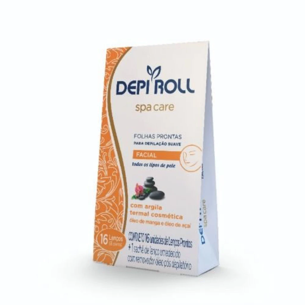 Bandas Depilatorias Faciales Depi Roll Argan X16