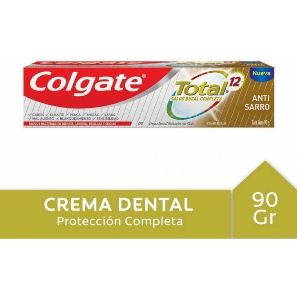 colgate-total-12-antisarro-90-gr-colgate-total-12-antisarro-90-gr.webp Colgate Pasta De Dientes Total 12 Antisarro 90 GR - Imagen 1