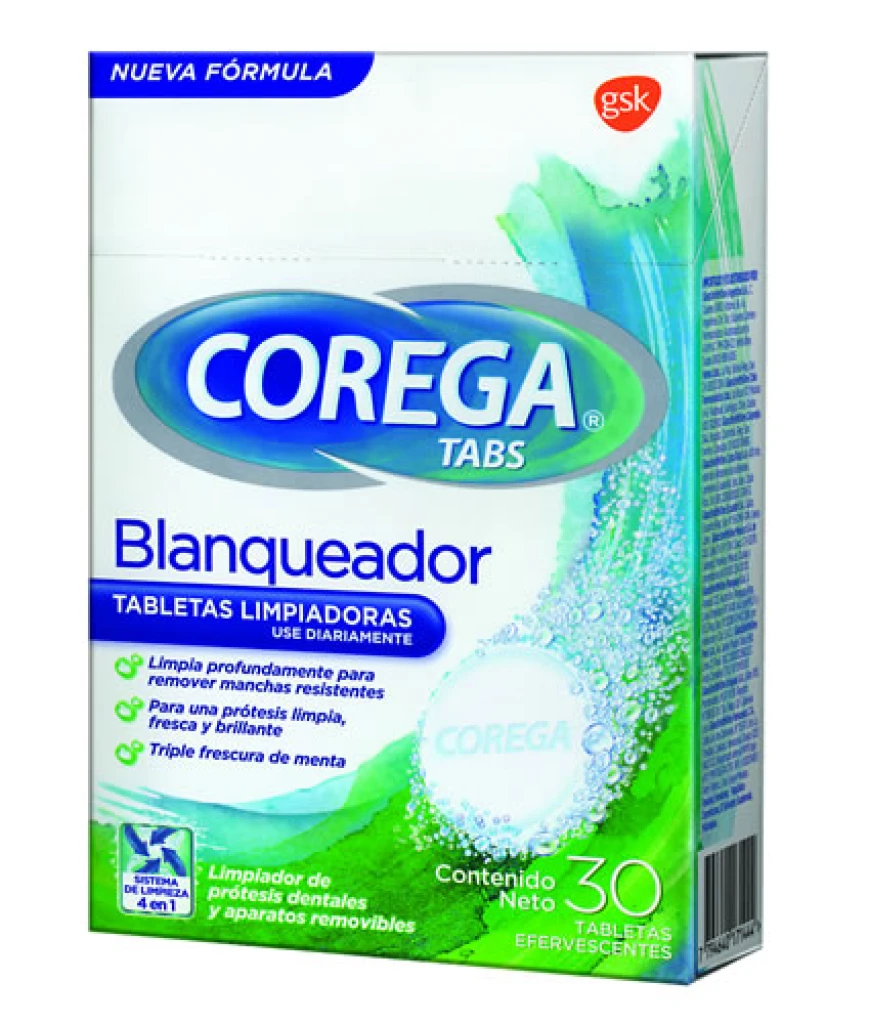 COREGA TABS WHITENING TABLETAS X 30 – Crillon Farmacia