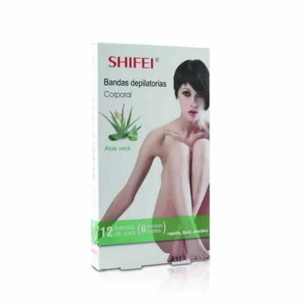 Shifei Bandas Depilatorias Faciales Con Aloe X12
