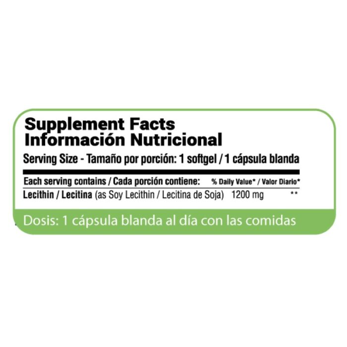 Qualivits Lecithin 1200mg 100 Tab - Imagen 2