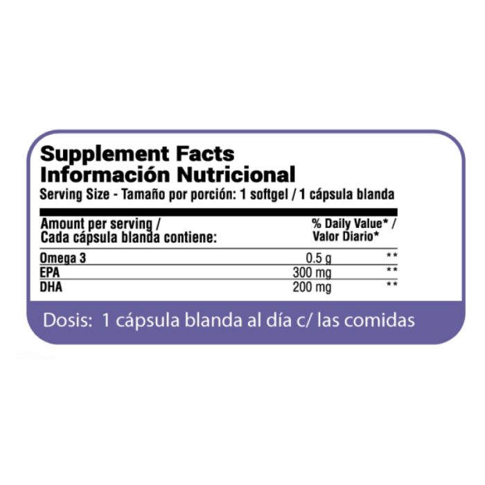 Qualivits Super Omega 3 Fish Oil 1000mg 60 cap - Imagen 2