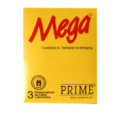 Preservativos Prime Mega 3 Unidades