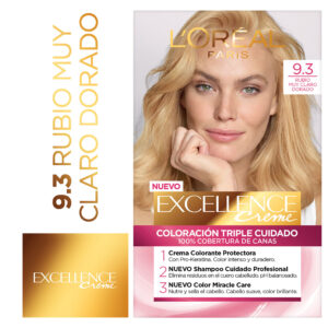 Tinta L'oréal Paris Excellence Creme N°9.3 Rubio muy claro dorado