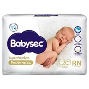 Pañales Babysec Super Premium RN 20 Unidades