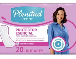 Plenitud Femme Protector Esencial X20. Incontinencia Leve