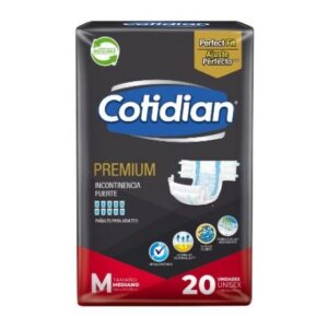 Pañales para Adultos Cotidian Premium Talle M 20 Unidades