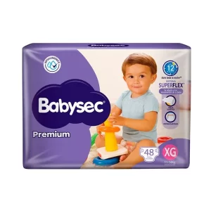 Pañales Babysec Premium Xg 48 Unidades