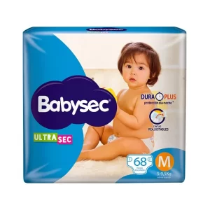 Pañales Babysec Ultra Sec M 68 Unidades
