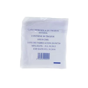 Gasa Estéril 10x10cm 80 Trozos