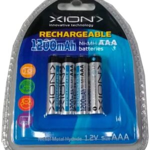 Pilas AAA Xion x4 recargables