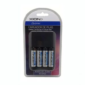 Cargador de pilas + 4 pilas AA Xion