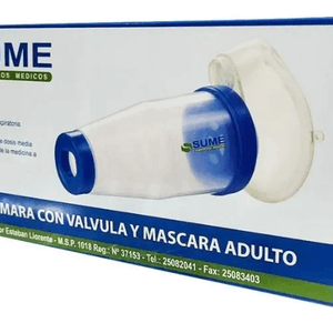 Inhalocamara con válvula y máscara adulto - SUME