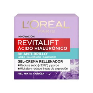 Gel Crema L'Oréal Paris Dermo Expertise Revitalift con Ácido Hialurónico Antibrillo 50 ml