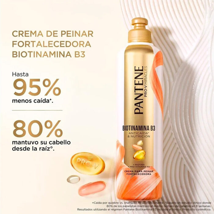 Crema para Peinar Pantene Biotinamina B3 Anticaída 300 ml - Imagen 3