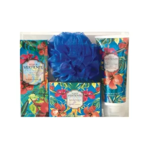 Acqua Di Vertiente Set Colonia+Jabon de Tocador+Esponja+Locion de Cuerpo Alegria Tropical