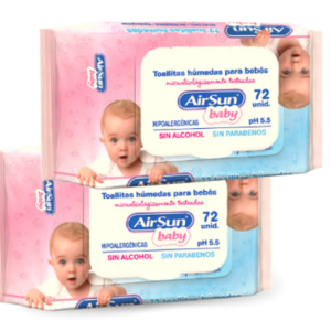 AirSun Toallitas Humedas 72 uni X2