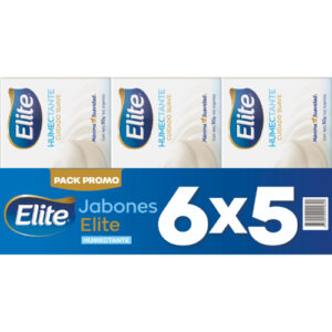 Jabón en Barra Elite Humectante Corporal 85g 6 Unidades